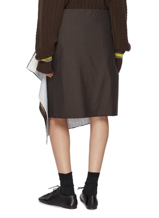 Back View - Click To Enlarge - SONIA CARRASCO - Asymmetrical Retal Wool Skirt
