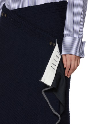  - SONIA CARRASCO - Asymmetrical Retal Wool Knit Skirt