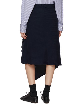 Back View - Click To Enlarge - SONIA CARRASCO - Asymmetrical Retal Wool Knit Skirt