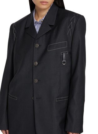  - SONIA CARRASCO - Relaxed Fit Pinstripe Wool Blazer