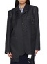 Main View - Click To Enlarge - SONIA CARRASCO - Relaxed Fit Pinstripe Wool Blazer
