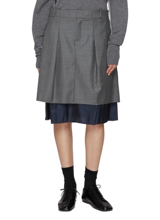 Main View - Click To Enlarge - SONIA CARRASCO - Pleated Wool Skirt
