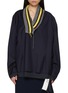 Main View - Click To Enlarge - SONIA CARRASCO - Long Sleeve Knitted Collar Wool Cashmere Top