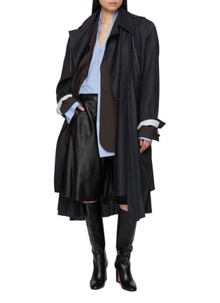 Figure View - Click To Enlarge - SONIA CARRASCO - Deconstructed Wool Trench Coat