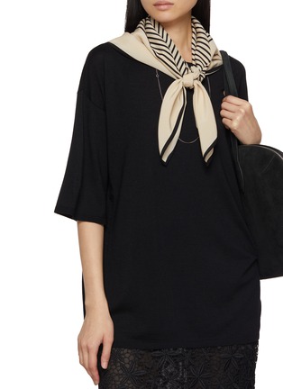 Figure View - Click To Enlarge - TOTEME - Monogram Silk Scarf
