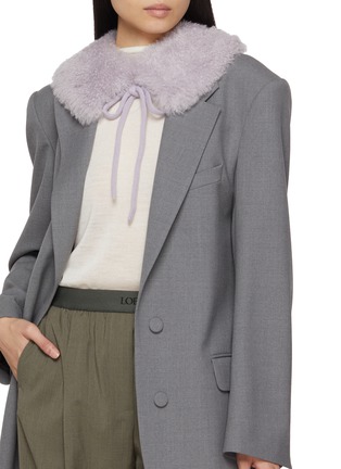 Figure View - Click To Enlarge - YVES SALOMON - Col Shearling Scarf