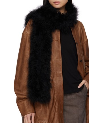 Figure View - Click To Enlarge - YVES SALOMON - Feather Scarf