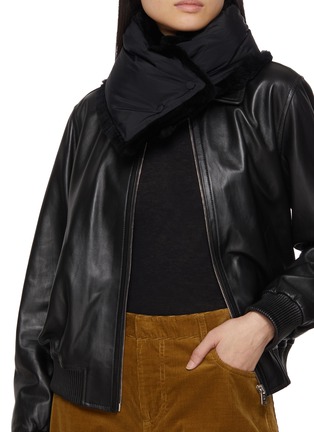 Figure View - Click To Enlarge - YVES SALOMON - Echarpe Feather Technical Fabric Scarf