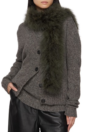 Figure View - Click To Enlarge - YVES SALOMON - Feather Scarf