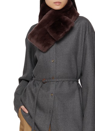 Figure View - Click To Enlarge - YVES SALOMON - Rex Rabbit Fur Scarf