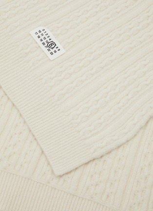 Detail View - Click To Enlarge - MM6 MAISON MARGIELA - Ribbed Knit Scarf