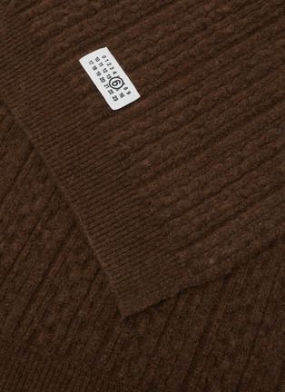 Detail View - Click To Enlarge - MM6 MAISON MARGIELA - Ribbed Knit Scarf