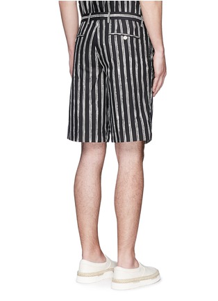 Back View - Click To Enlarge - - - Vertical stripe cotton shorts