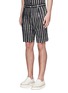 Front View - Click To Enlarge - - - Vertical stripe cotton shorts