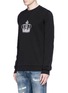 Front View - Click To Enlarge - - - Crown embroidery cotton sweatshirt
