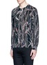 Front View - Click To Enlarge - - - Bird and bamboo print silk sweater