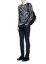 Figure View - Click To Enlarge - - - Bird and bamboo print silk sweater