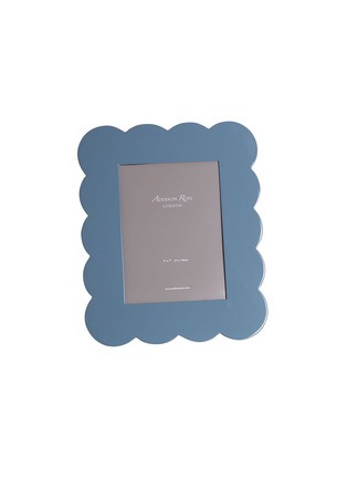 Main View - Click To Enlarge Main View - Click To Enlarge - ADDISON ROSS - Scallop Lacquered Photo Frame — Chambray Blue