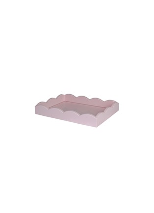 Main View - Click To Enlarge Main View - Click To Enlarge - ADDISON ROSS - Scallop Small Lacquered Tray — Pale Pink
