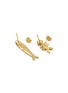 Detail View - Click To Enlarge - ÉLIOU - Sardine Fishbone Gold Plated Earrings