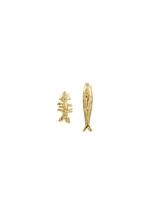 Main View - Click To Enlarge - ÉLIOU - Sardine Fishbone Gold Plated Earrings