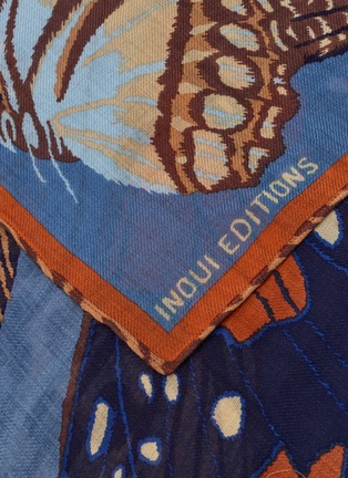 Detail View - Click To Enlarge - INOUI EDITIONS - Papillons Wool Square Scarf