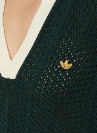  - ADIDAS - X CLOT Cotton Blend Knit Polo Shirt