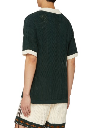 Back View - Click To Enlarge - ADIDAS - X CLOT Cotton Blend Knit Polo Shirt