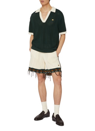 Figure View - Click To Enlarge - ADIDAS - X CLOT Cotton Blend Knit Polo Shirt