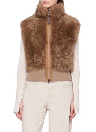 Main View - Click To Enlarge - BRUNELLO CUCINELLI - Padded Shearling Vest