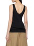 Back View - Click To Enlarge - BRUNELLO CUCINELLI - Sleeveless Lace Embroidered Ribbed Wool Jersey Top