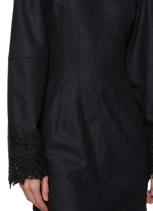  - BRUNELLO CUCINELLI - Long Lace Sleeve Wool Dress