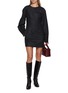 Figure View - Click To Enlarge - BRUNELLO CUCINELLI - Long Lace Sleeve Wool Dress