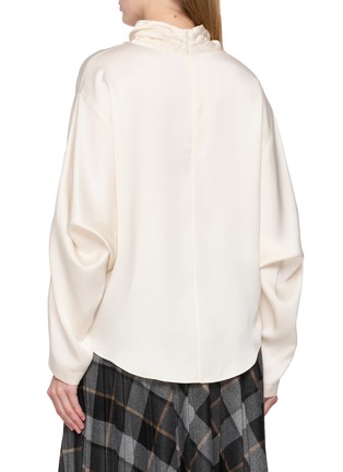 Back View - Click To Enlarge - BRUNELLO CUCINELLI - Turtleneck Silk Blouse