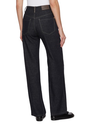 Back View - Click To Enlarge - BRUNELLO CUCINELLI - Straight Leg Undyed Denim Jeans