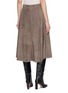 Back View - Click To Enlarge - BRUNELLO CUCINELLI - Suede Leather Flared Skirt