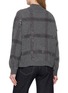 Back View - Click To Enlarge - BRUNELLO CUCINELLI - Sequin Check Mock Neck Wool Silk Sweater