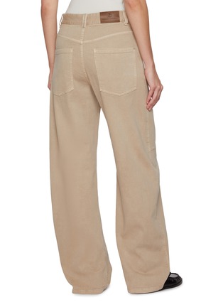 Back View - Click To Enlarge - BRUNELLO CUCINELLI - Straight Leg Garment Dyed Denim Jeans