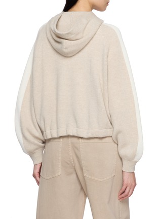 Back View - Click To Enlarge - BRUNELLO CUCINELLI - Zipped Cashmere Knit Hoodie
