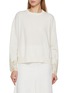 Main View - Click To Enlarge - BRUNELLO CUCINELLI - Crewneck Lace Sleeve Cashmere Knit Sweater