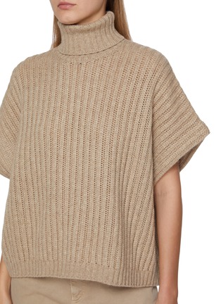  - BRUNELLO CUCINELLI - Short Sleeve Turtleneck Cashmere Knit Sweater