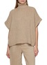 Main View - Click To Enlarge - BRUNELLO CUCINELLI - Short Sleeve Turtleneck Cashmere Knit Sweater