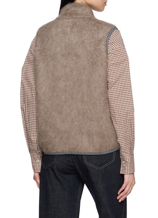 Back View - Click To Enlarge - BRUNELLO CUCINELLI - Zipped Wool Mohair Vest