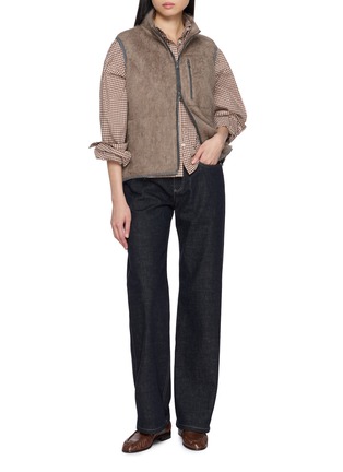 Figure View - Click To Enlarge - BRUNELLO CUCINELLI - Zipped Wool Mohair Vest