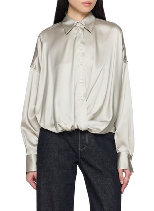 Main View - Click To Enlarge - BRUNELLO CUCINELLI - Wrapped Silk Shirt