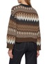 Back View - Click To Enlarge - BRUNELLO CUCINELLI - Monili Beaded Neck Fairisle Cashmere Knit Sweater
