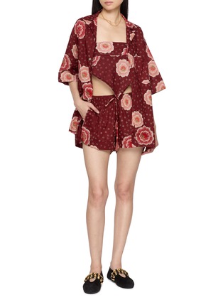 Figure View - Click To Enlarge - NATALIE MARTIN - Tash Floral Print Elasticated Waist Cotton Shorts