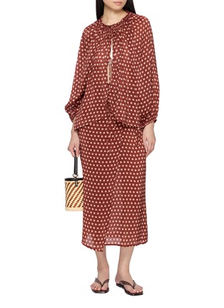 Figure View - Click To Enlarge - NATALIE MARTIN - May Polka Dot Wrap Skirt