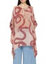 NATALIE MARTIN Paulina Abstract Print Mini Caftan Dress