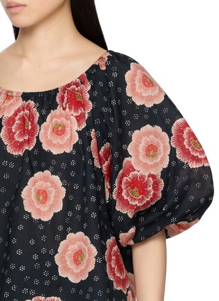  - NATALIE MARTIN - Ella Short Sleeve Floral Print Cotton Blouse